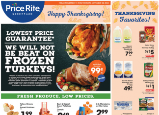 Price Rite Weekly Ad Nov 15 – Nov 28, 2024 (Thanksgiving Day Promotion Included)