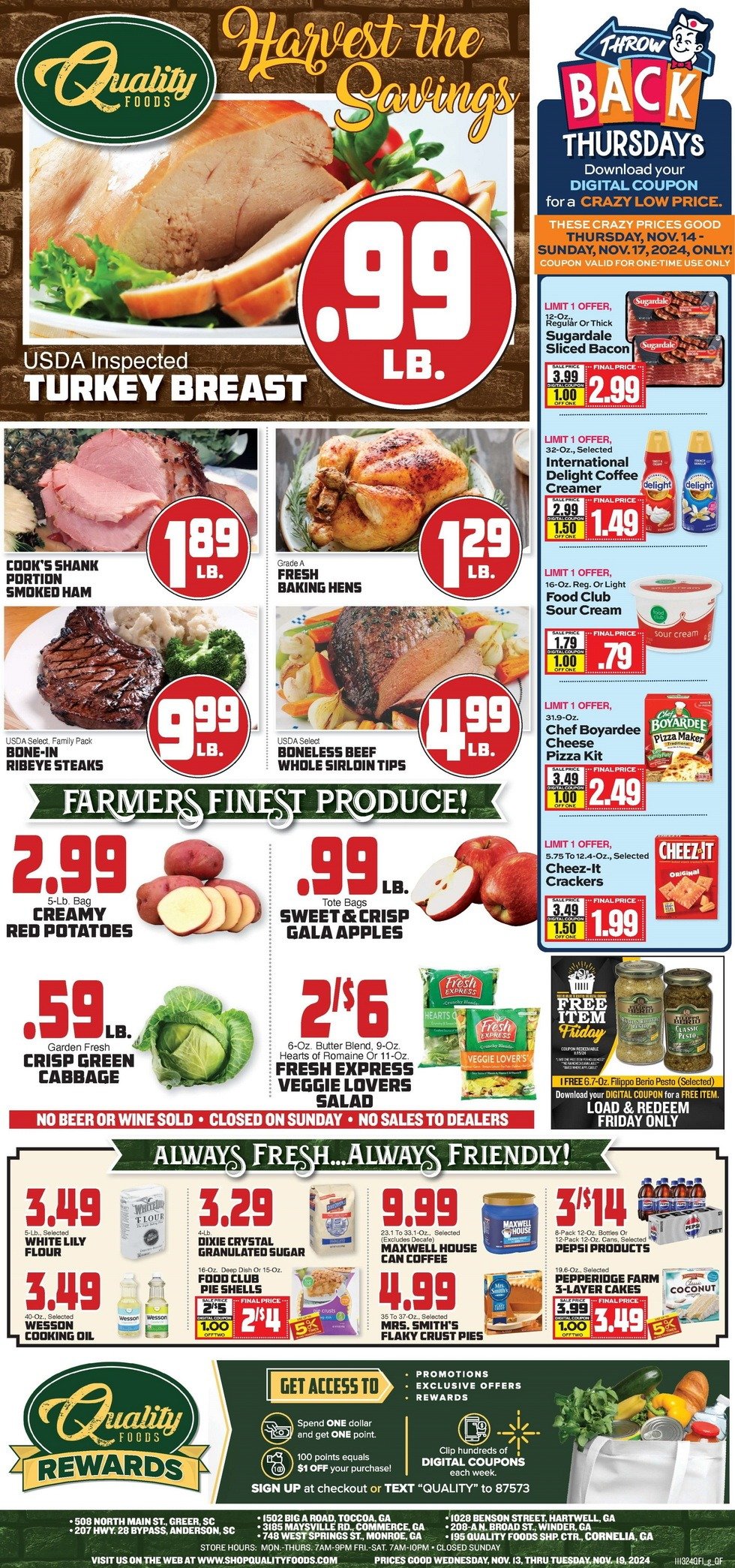 Quality Foods Weekly Ad Nov 13 Nov 19, 2024