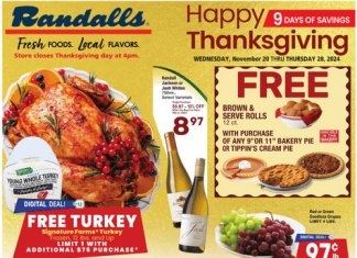 Randalls Weekly Ad Nov 20 – Nov 28, 2024 (Thanksgiving Promotion Included)