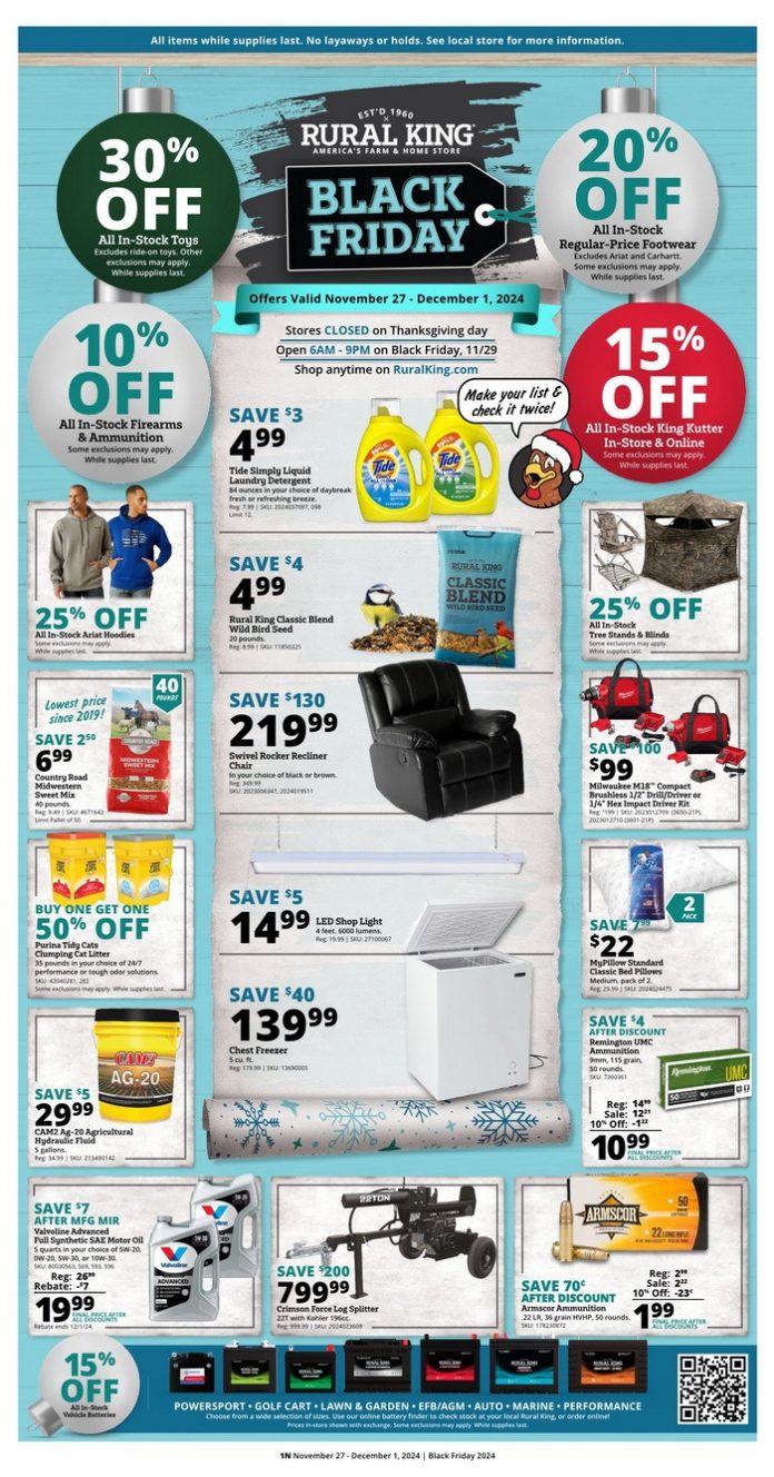 Rural King Black Friday Sale Nov 27 Dec 01, 2024