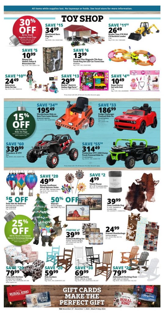 Rural King Black Friday Sale Nov 27 Dec 01, 2024