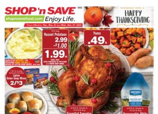 SHOP ‘n SAVE Weekly Ad Nov 21 – Nov 27, 2024 (Thanksgiving Day Promotion Included)