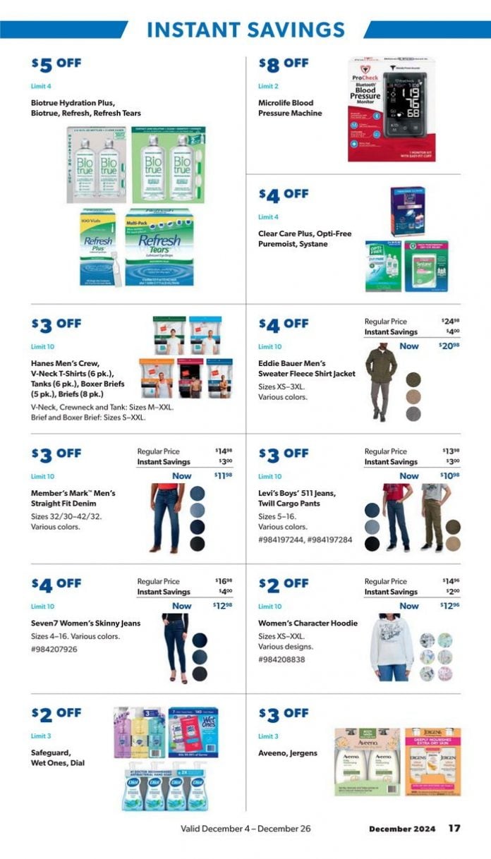Sam's Club Instant Savings Ad Dec 04 – Dec 26, 2024