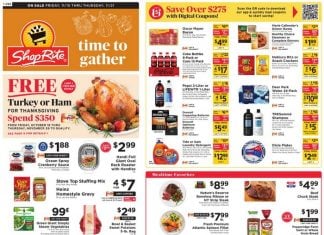 ShopRite Weekly Ad Nov 15 – Nov 21, 2024 (Thanksgiving Promotion Included)