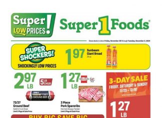 Super 1 Foods Weekly Ad Nov 29 – Dec 03, 2024