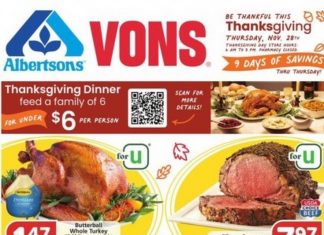 Vons Weekly Ad Nov 20 – Oct 28, 2024 (Thanksgiving Day Promotion Included)