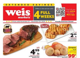 Weis Markets Monthly Ad Nov 07 – Dec 04, 2024