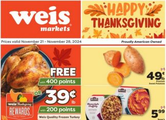 Weis Markets Weekly Ad Nov 21 – Nov 28, 2024