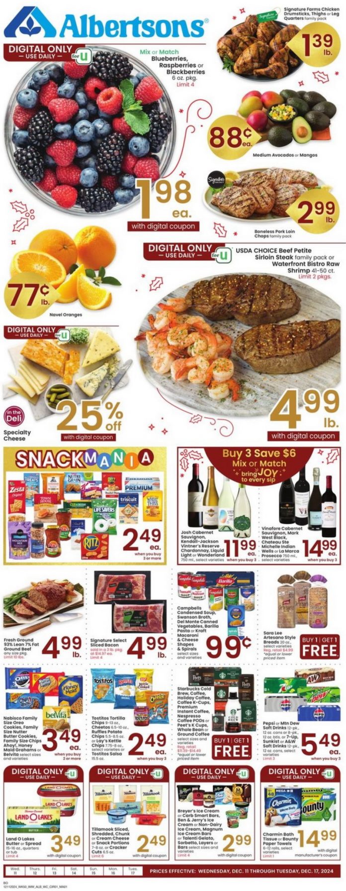 Albertsons Weekly Ad Dec 11 Dec 17, 2024