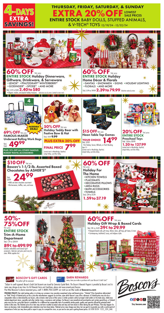 Boscov's Weekly Ad Dec 19 – Dec 25, 2024 (Christmas Promotion Included)