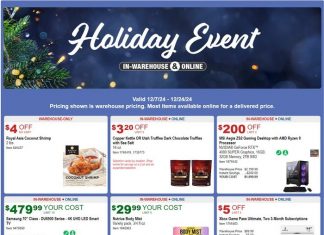 Costco Holiday Event Dec 07 – Dec 24, 2024