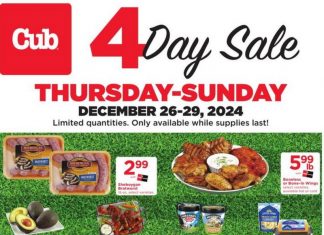 Cub Foods Weekly Ad Dec 26 – Dec 29, 2024