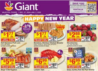 Giant Food Weekly Ad Dec 27 – Jan 02, 2025 (New Year Promotion Included)