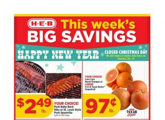 HEB Weekly Ad Dec 25 – Dec 31, 2024 (New Year Promotion Included)