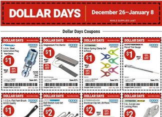 Harbor Freight Dollar Days Coupon Sale Dec 26, 2024 – Jan 08, 2025