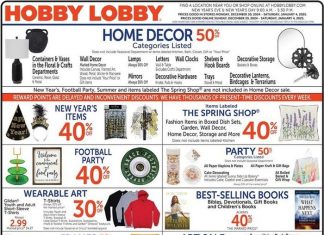Hobby Lobby Weekly Ad Dec 29, 2024 – Jan 04, 2025
