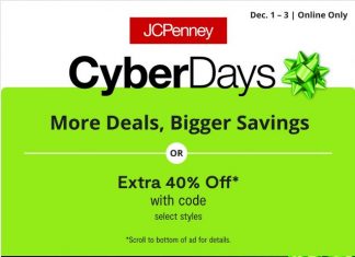JCPenney Cyber Deals Dec 01 – Dec 03, 2024
