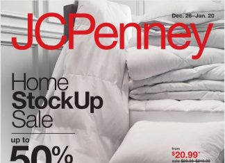 JCPenney Home StockUp Sale Dec 26, 2024 – Jan 20, 2025