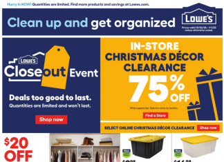 Lowe’s In Store Promotion Ad Dec 26, 2024 – Jan 01, 2025