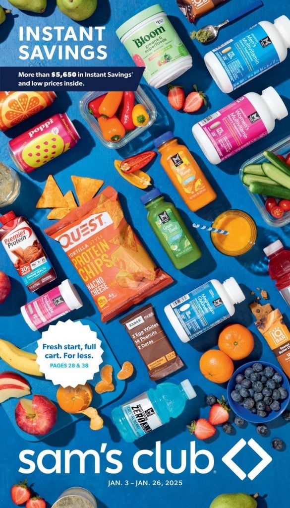 Sam's Club Instant Savings Ad Jan 03 Jan 26, 2025