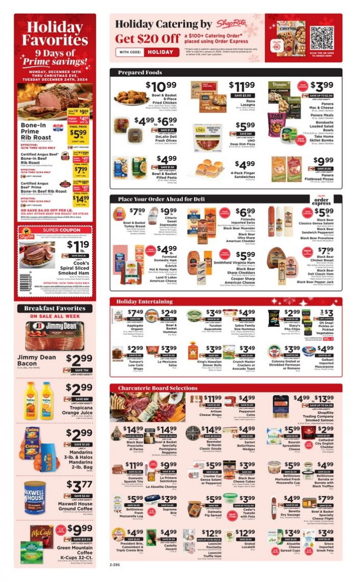 ShopRite Weekly Ad Dec 13 – Dec 19, 2024 (Christmas Promotion Included)
