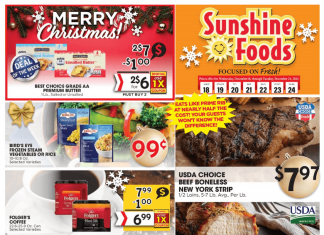 Sunshine Foods Weekly Ad Dec 18 – Dec 24, 2024 (Christmas Promotion Included)