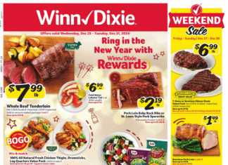 Winn-Dixie Weekly Ad Dec 25 – Dec 31, 2024 (New Year Promotion Included)