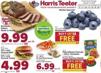 Harris Teeter Weekly Ad Jan 08 – Jan 14, 2025