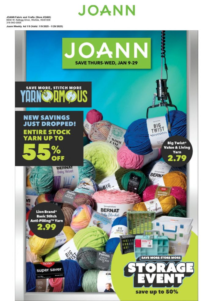 JoAnn Weekly Ad Jan 09 Jan 29, 2025