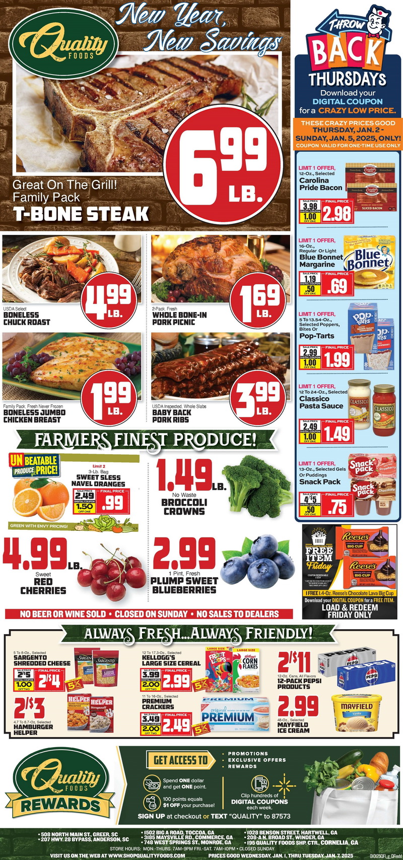 Quality Foods Weekly Ad Jan 01 Jan 07, 2025 (New Year Promotion Included)