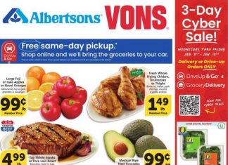 Vons Weekly Ad Jan 08– Jan 14, 2025 (Cyber Sale Promotion Included)