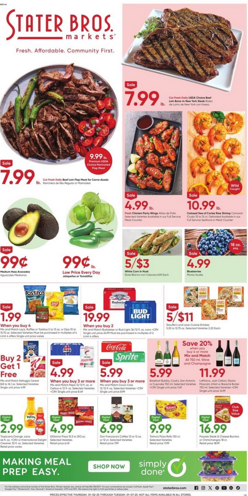 Stater Bros Weekly Ad Jan 08 Jan 14, 2025