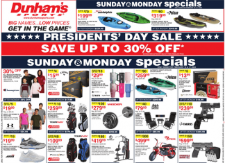 Dunham’s Sports Weekly Ad Feb 15 – Feb 20, 2025
