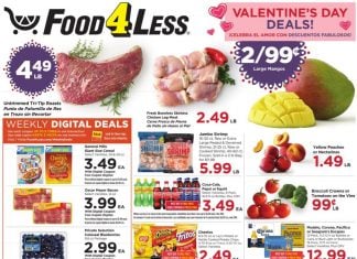 Food 4 Less Weekly Ad Feb 12 – Feb 18, 2025 (Valentine’s Day promotion Included)