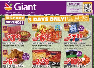 Giant Food Weekly Ad Feb 07 – Feb 13, 2025 (Valentine’s Day Promotion Included)