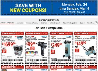 Harbor Freight Coupon Sale Feb 24 – Mar 09, 2025