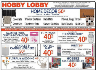 Hobby Lobby Weekly Ad Feb 02 – Feb 08, 2025 (Valentine’s Day Promotion Included)