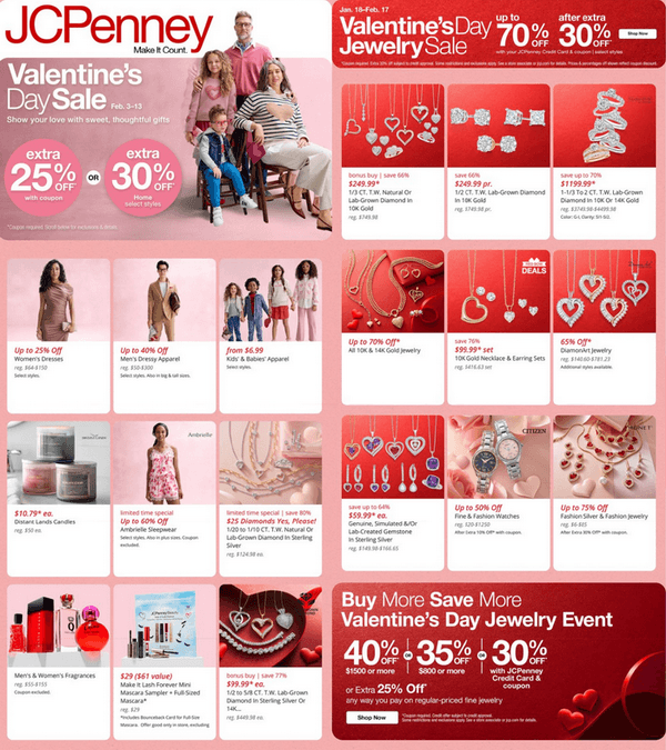 JCPenney Valentine's Day Sale Feb 03 Feb 13, 2025