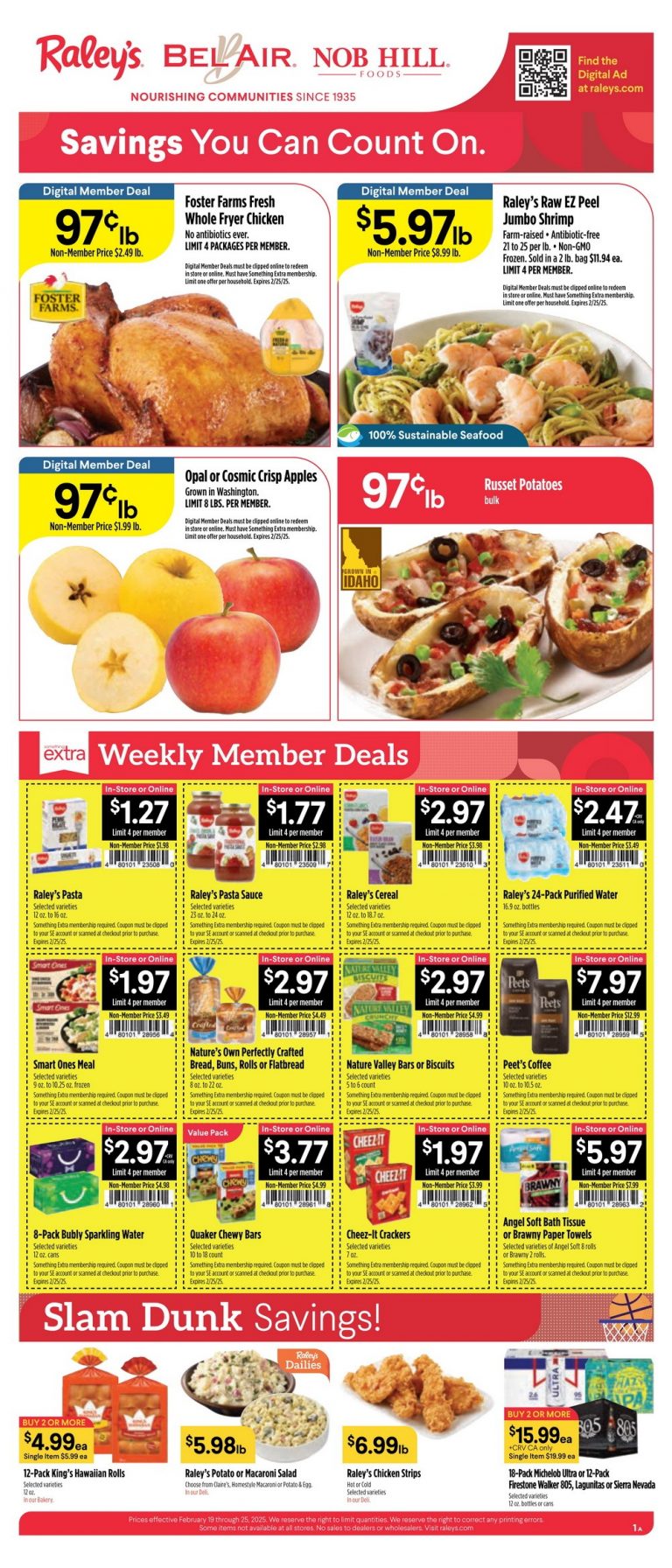 Raley's Supermarkets Weekly Ad Feb 19 – Feb 25, 2025