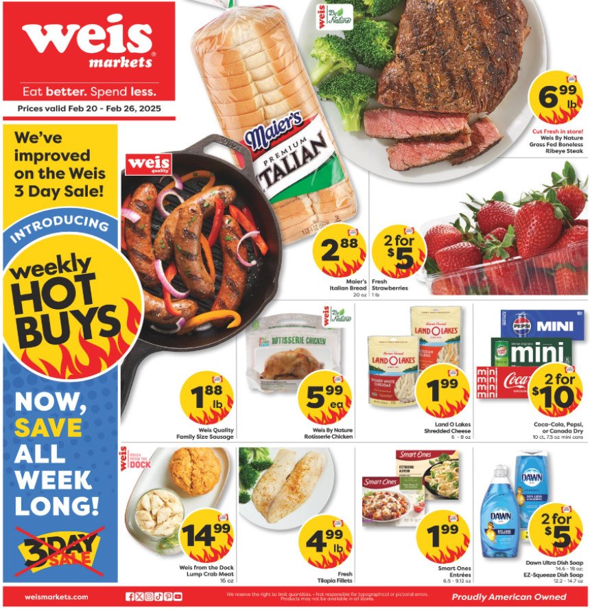 Weis Markets Weekly Ad Feb 20 Feb 26, 2025