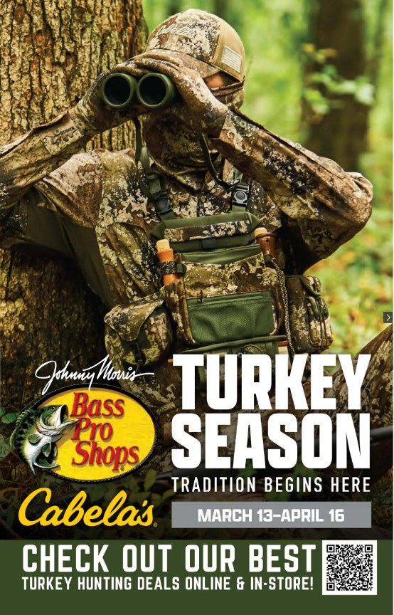 Bass Pro Shops Turkey Hunting Sale Mar 13 – Apr 16, 2025