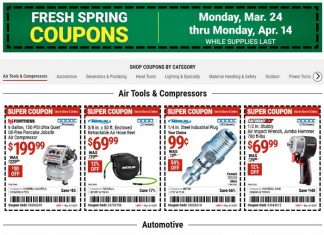 Harbor Freight Fresh Spring Coupon Sale Mar 24 – Apr 14, 2025