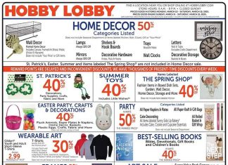 Hobby Lobby Weekly Ad Mar 09 – Mar 15, 2025
