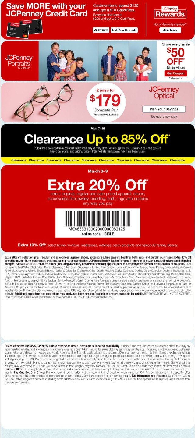 JCPenney Store Ad Mar 03 Mar 09, 2025