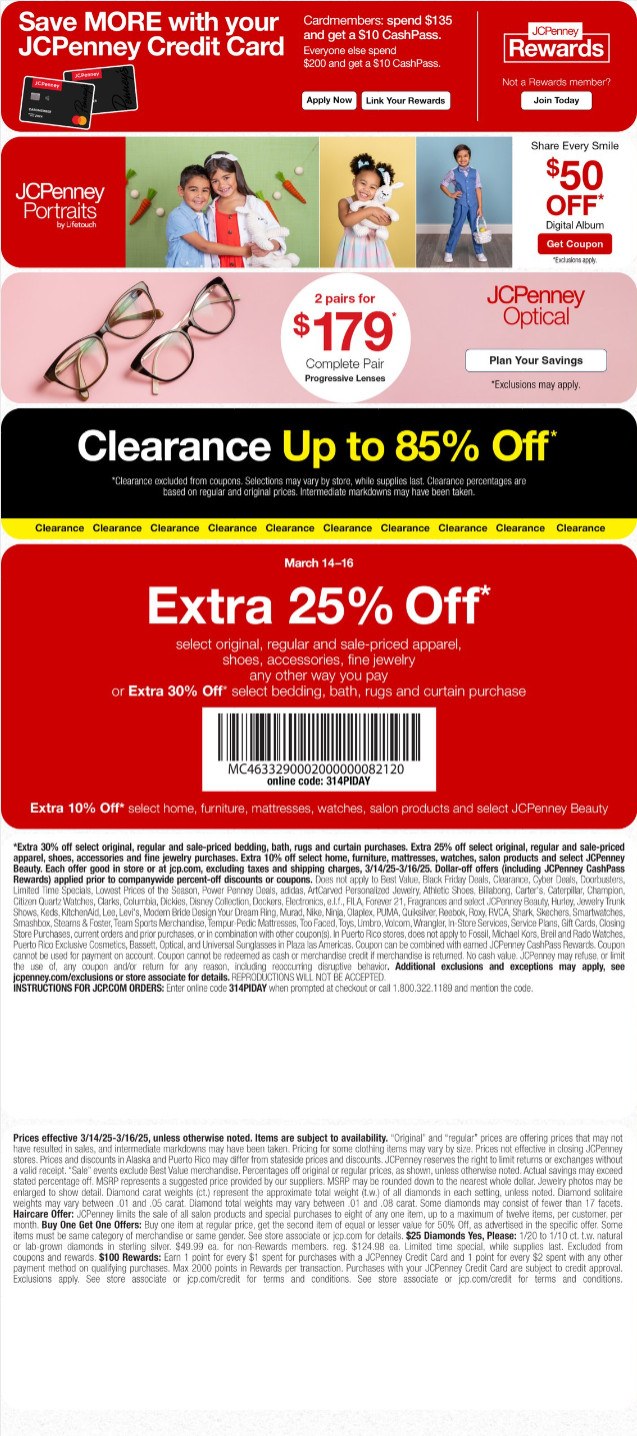 JCPenney Store Ad Mar 14 Mar 16, 2025