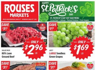 Rouses Weekly Ad Mar 12 – Mar 19, 2025 (St. Patrick’s Day Promotion Included)