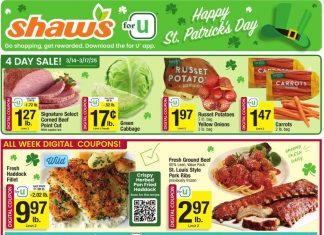 Shaw’s Weekly Ad Mar 14 – Mar 20, 2025 (St. Patrick’s Day & Easter Day Promotion Included)