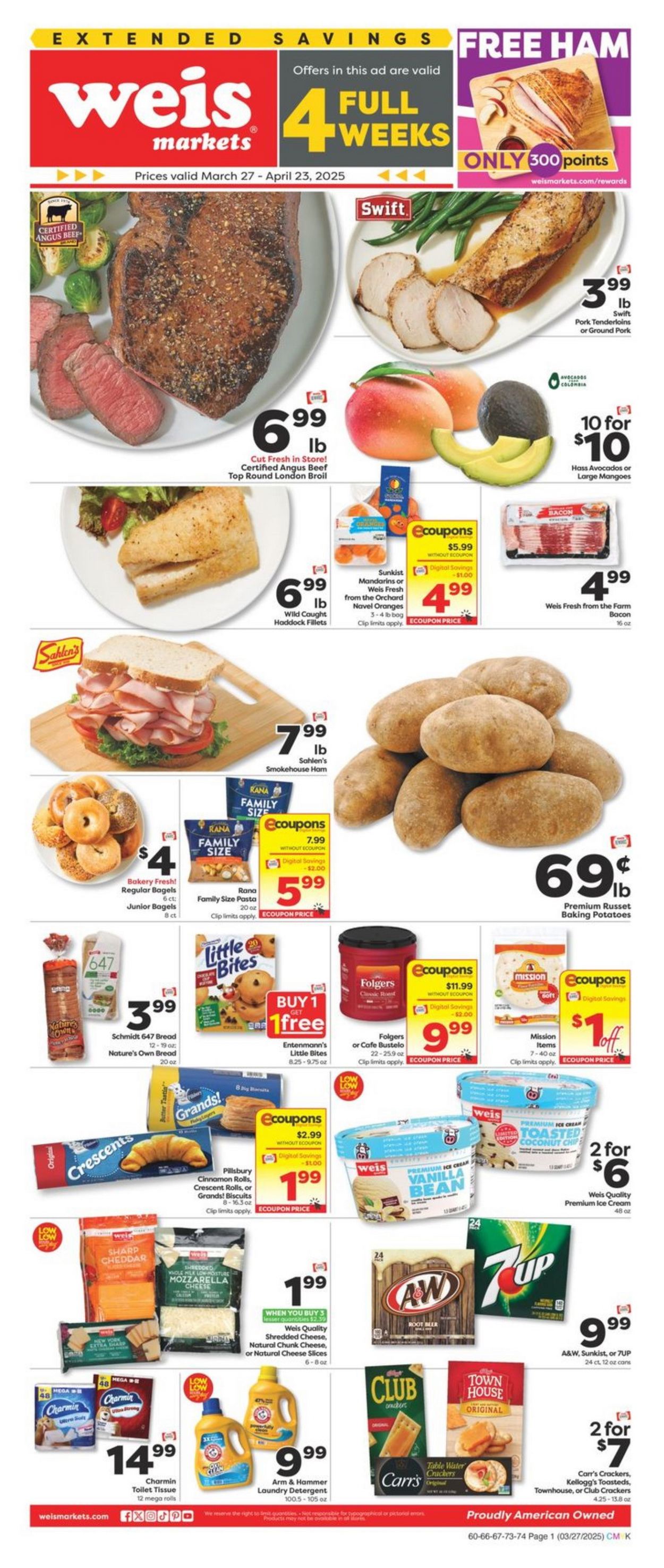 Weis Markets Monthly Ad Mar 27 Apr 23, 2025 (Easter Promotion Included)