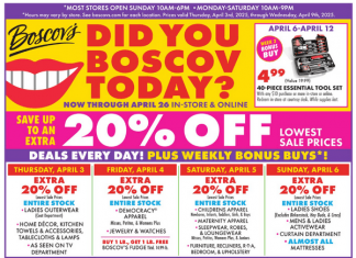Boscov’s Weekly Ad Apr 03 – Apr 09, 2025 (Easter Promotion Included)