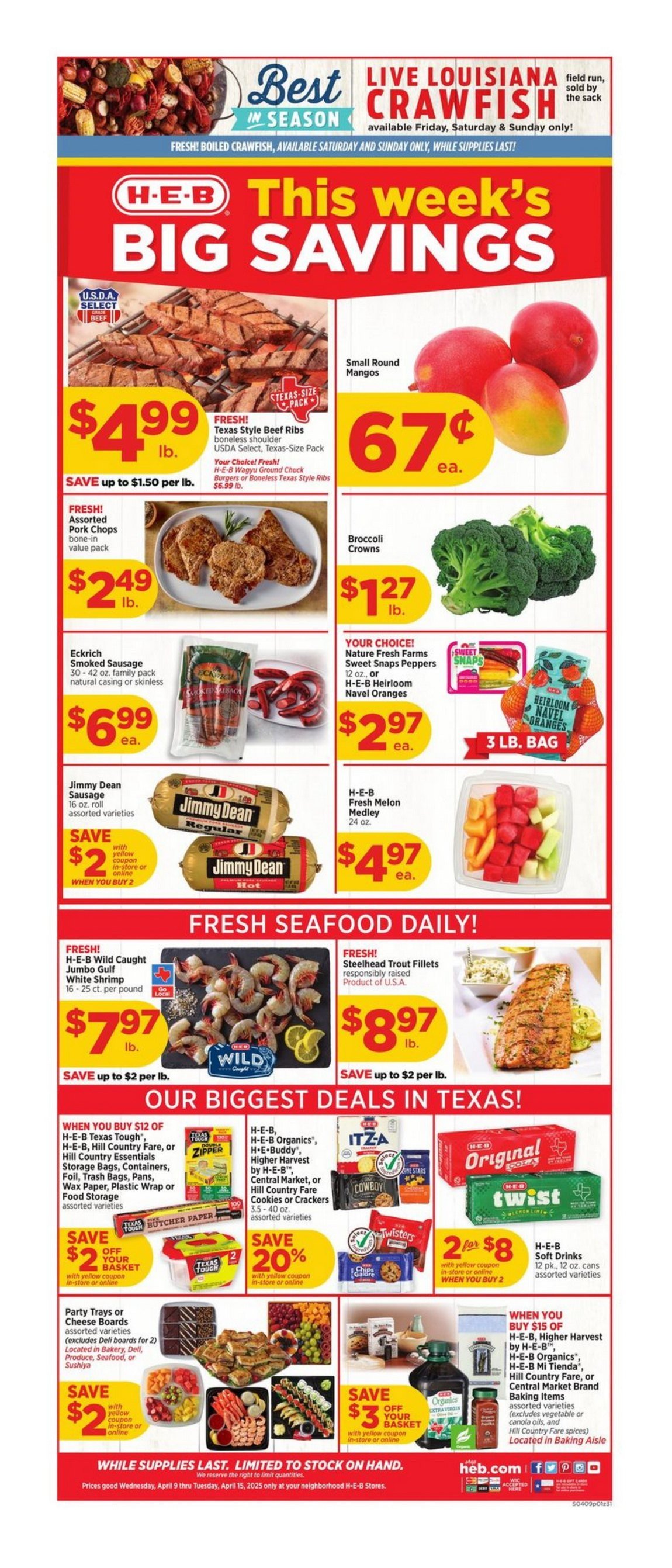 HEB Weekly Ad Apr 09 Apr 15, 2025